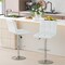Modern Bar Stools Set of 2 with Back Support, Heavy-Duty Metal Base, Footrest, and Adjustable Height